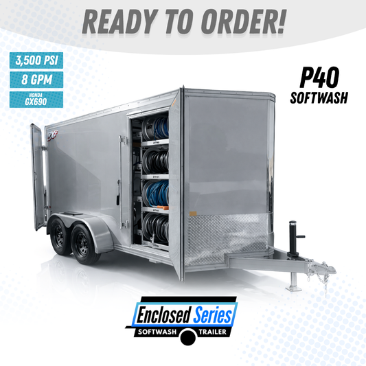 Enclosed 6x12 Pressure & Soft Washing Trailer with P40 Softwash