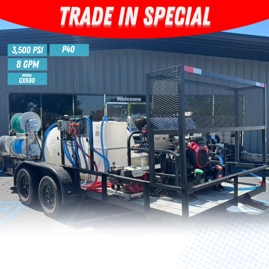 Trade In Rig: 2024 7x16 Hot Water + P40 Softwash Trailer