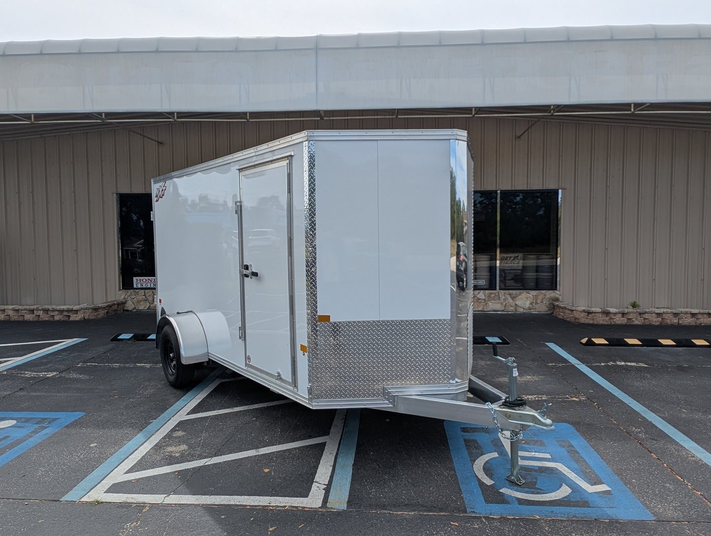 Alcom 5x10 Aluminum Single Axle Enclosed Trailer