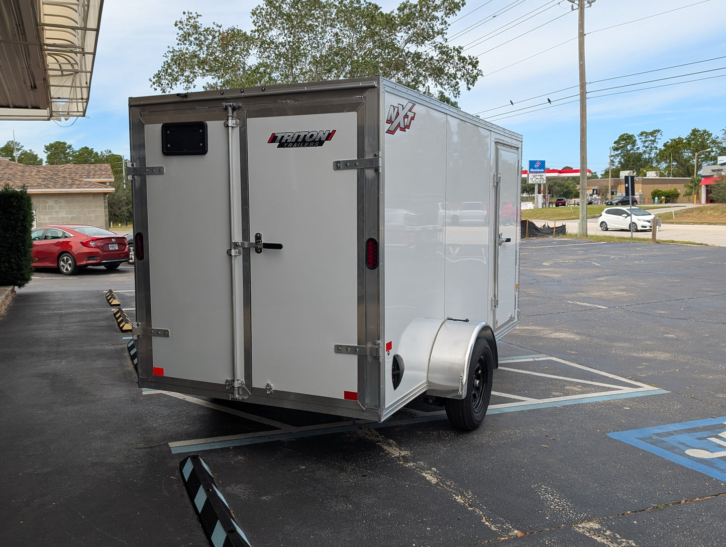 Alcom 5x10 Aluminum Single Axle Enclosed Trailer