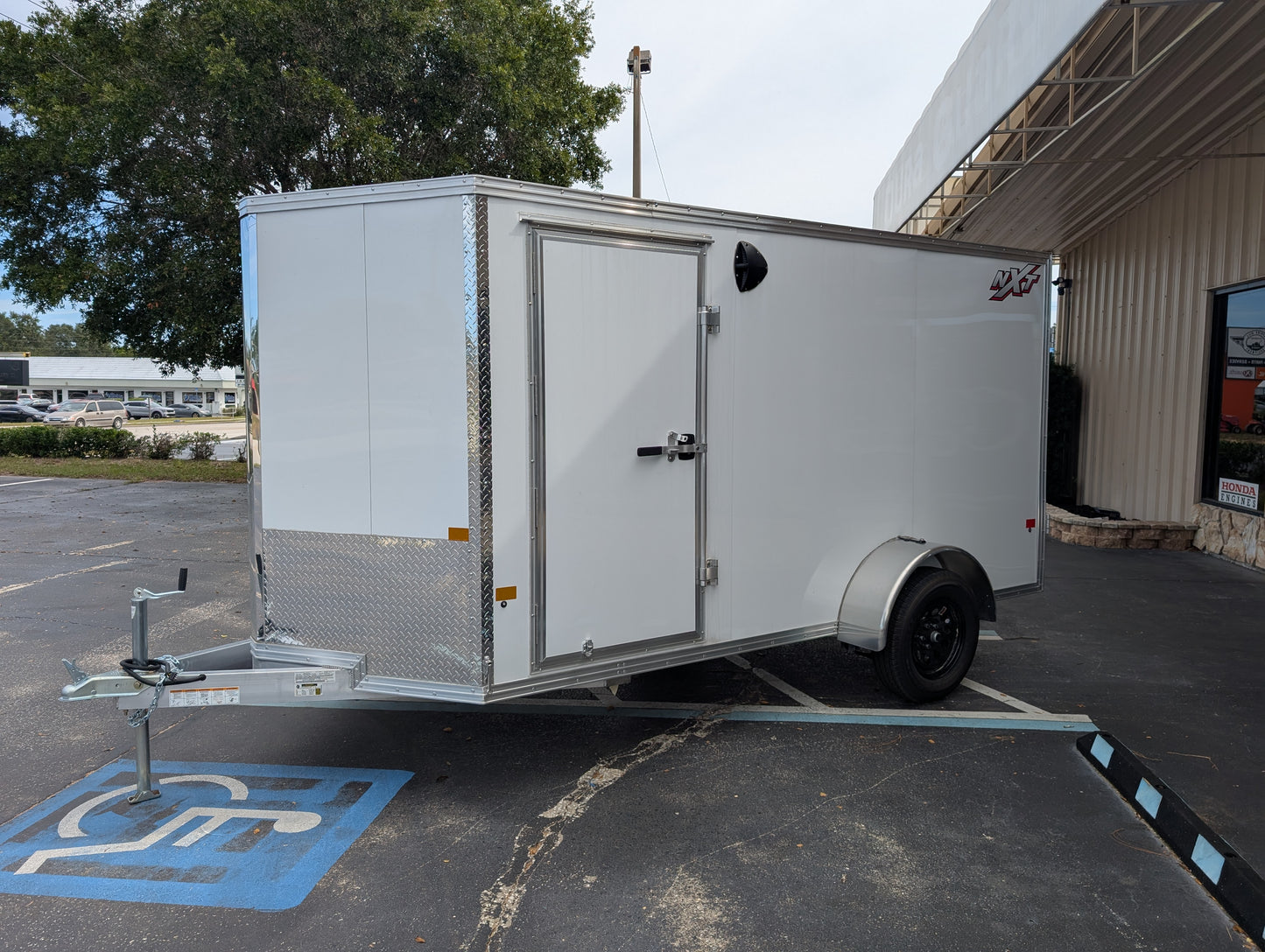 Alcom 5x10 Aluminum Single Axle Enclosed Trailer