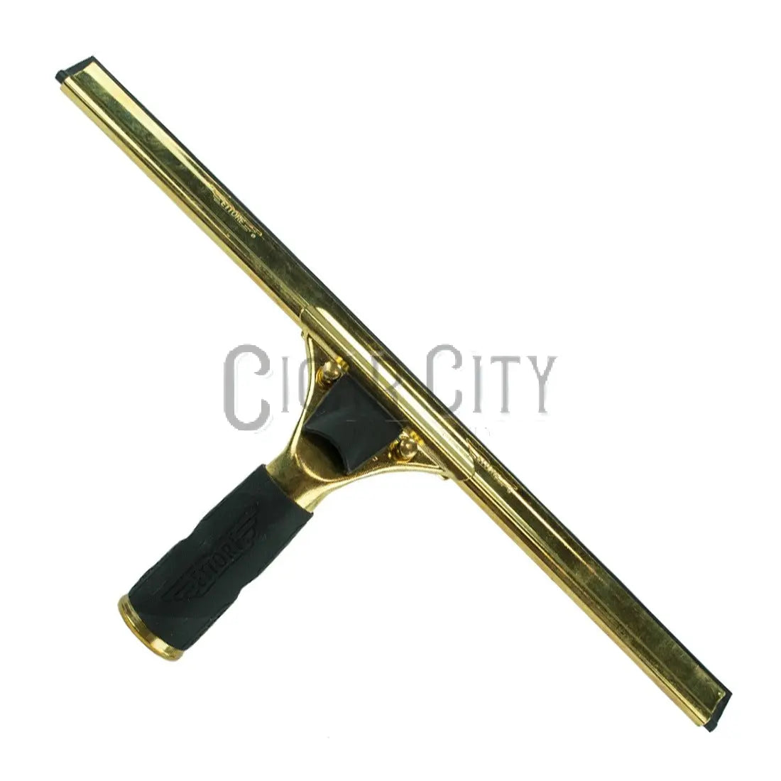 Ettore Complete Quick Release Brass with Rubber Grip Squeegee WindowCleaner.com