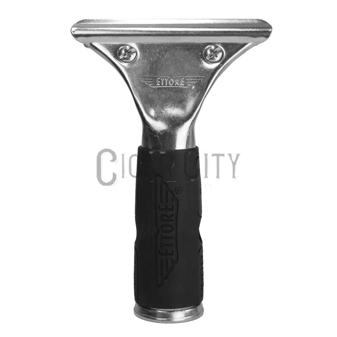 Ettore Stainless Steel Squeegee Handle with Rubber Grip WindowCleaner.com