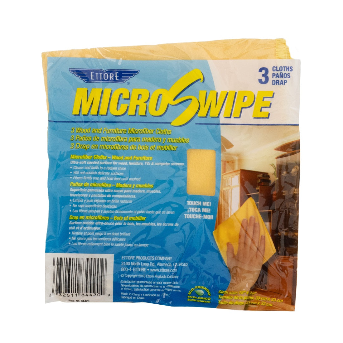 Ettore Wood and Furniture Microfiber Cloths - 3 Pack WindowCleaner.com