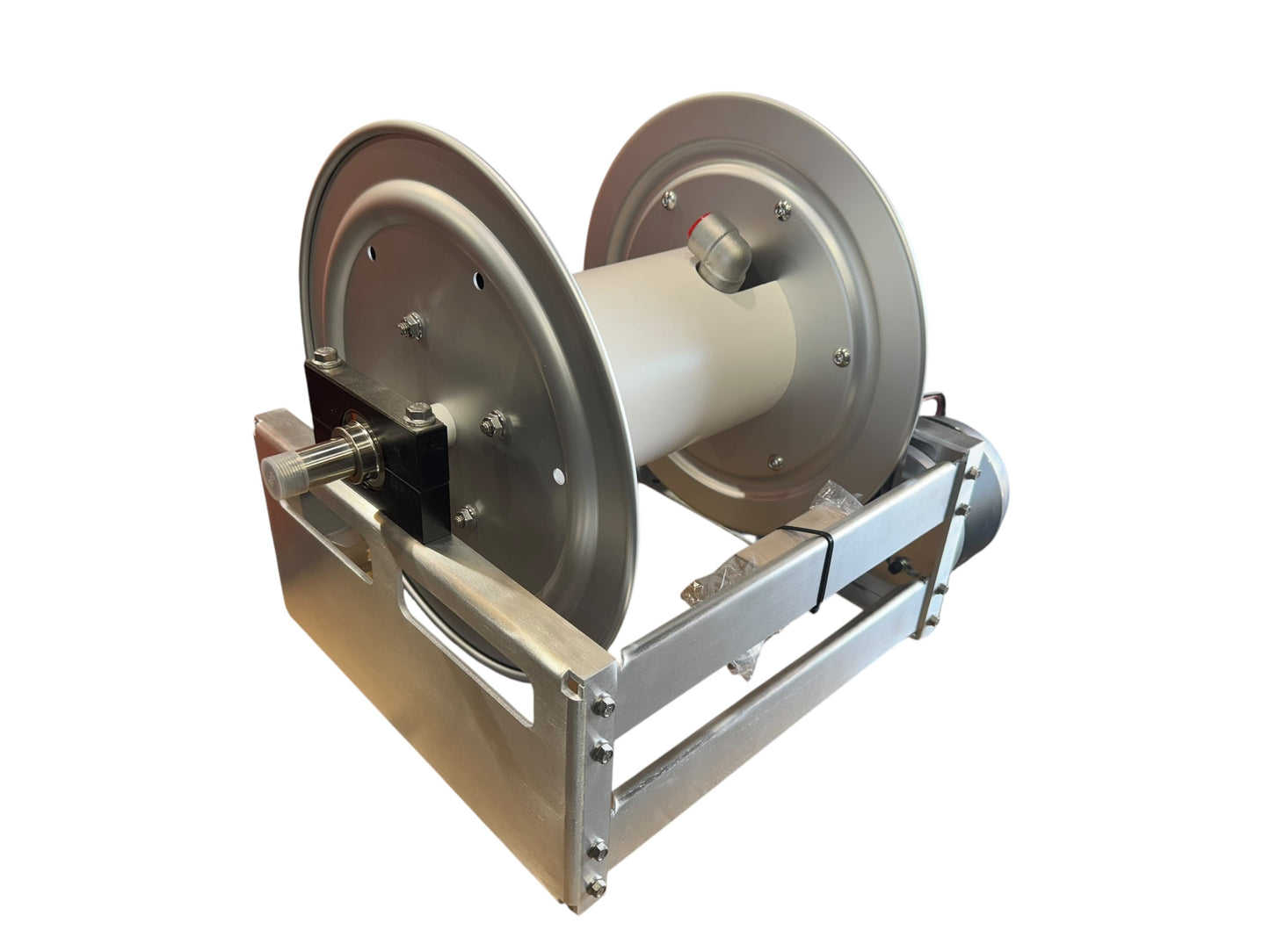 12″ Dominator Electric Hose Reel – 3/4″ Stainless Manifold – Cigar City Softwash Reel