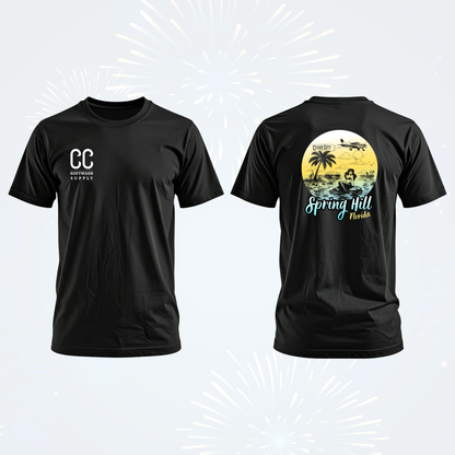 Cigar City Softwash Supply T-Shirt – Spring Hill Mermaids & Manatees – Black