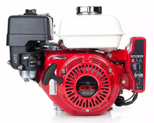 Red Honda GX200 engine for softwash equipment, ideal for professional cleaning solutions.