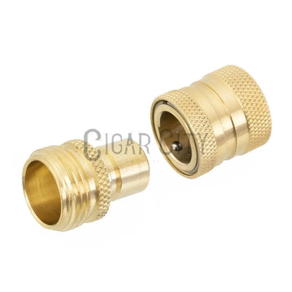 Garden Hose Quick Connect Male and Female Set - Brass WindowCleaner.com