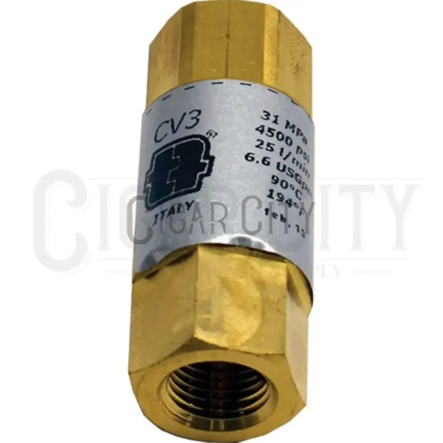 High Pressure 1/2" Brass Check Valve CV3-40012 Hardware Cigarcity Softwash.