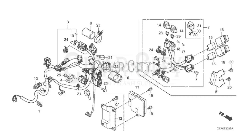 Honda ECU - IGX800 34750-ZDX-835 Engine Parts Cigarcity Softwash.