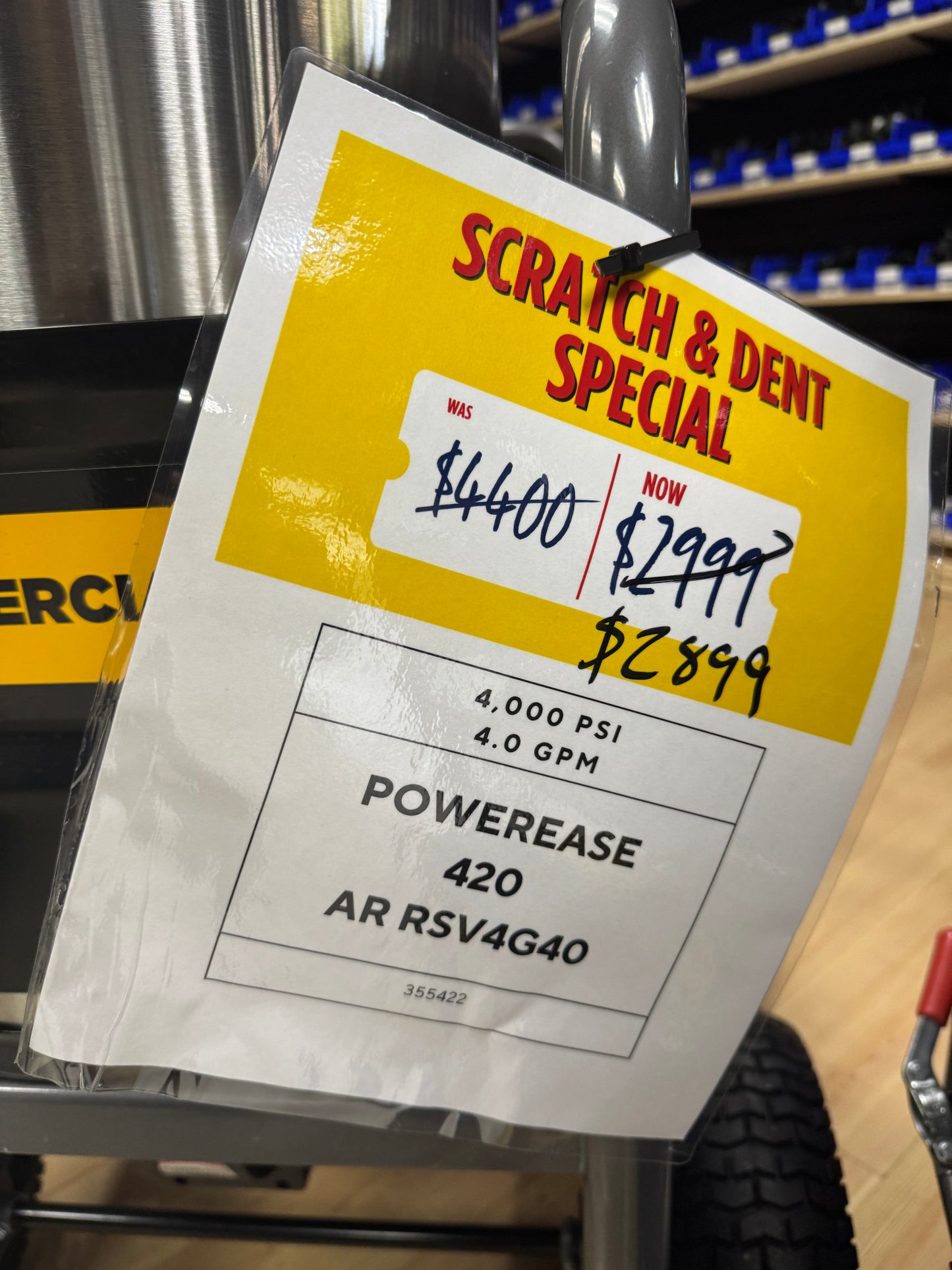 BE Scratch & Dent Hot Cart Powerease420 w/ AR RSV4G40 Pump 4,000 PSI 4.0 GPM Pressure Washer - HW4015RA (355422)