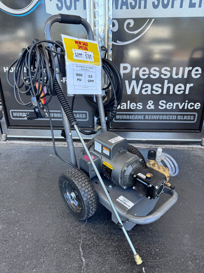 BE Scratch & Dent Electric Pressure Washer w/ Baldor Motor & AR Centurion Pump CTE123 1,500PSI @ 2GPM - PE-1520EW1A (295820)