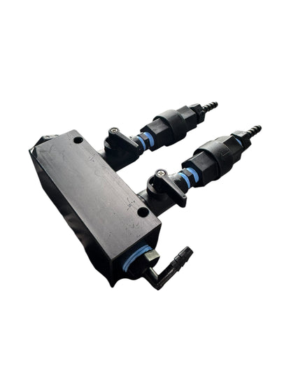 2-Port Downstream Soap Selector Injector Manifold – Dual Chemical Selector for Softwash & Pressure Washing