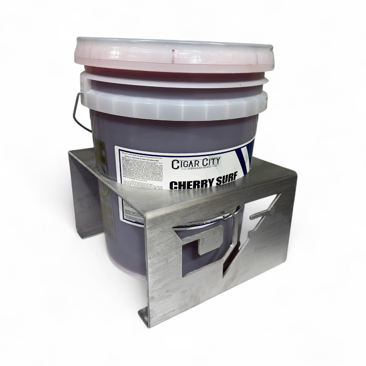 Dominator Fabrication 5 Gallon Bucket Holder – Heavy-Duty 3/16" Aluminum