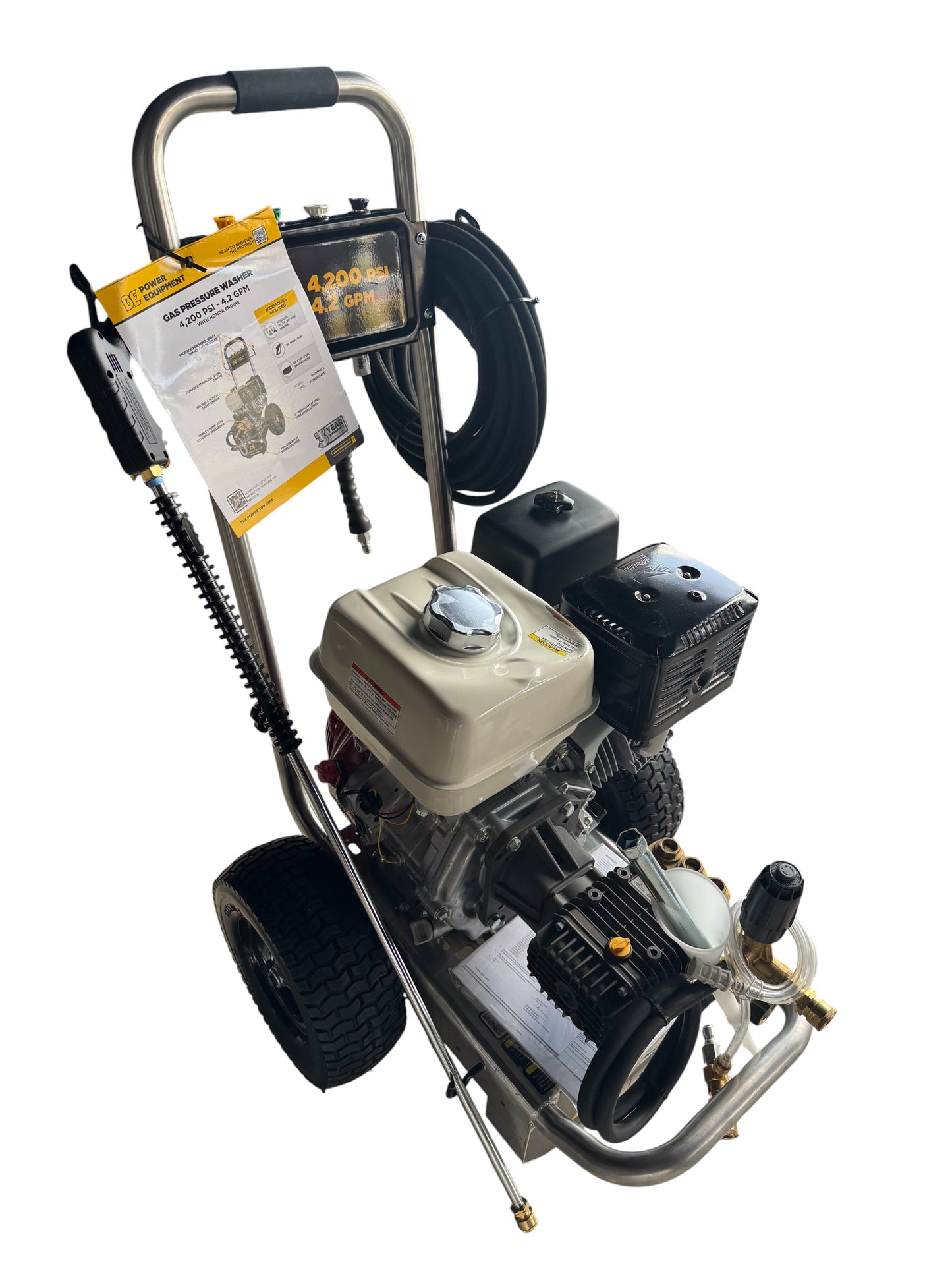 BE Scratch & Dent Honda GX390 Pressure Washer 4200 PSI 4.2 GPM B4213HSCS 361405