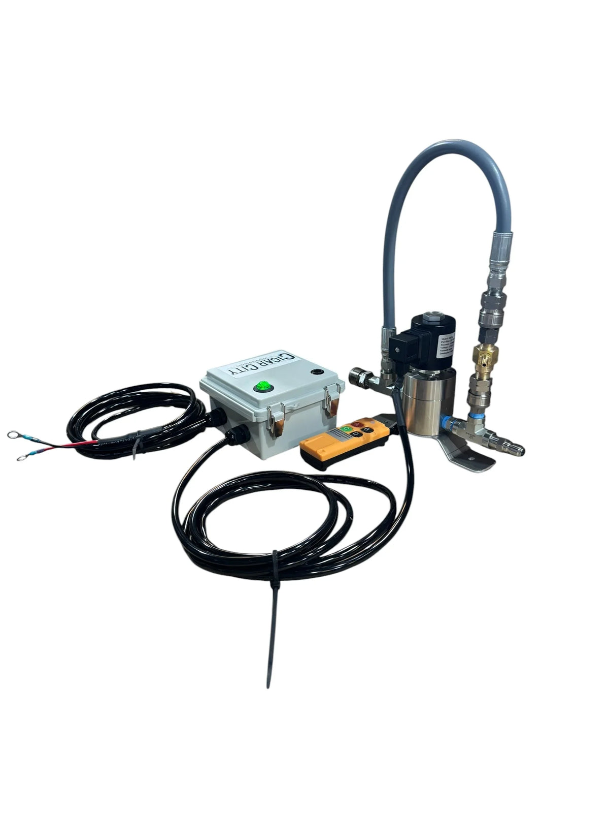 Softwash chemical injection system with control box, pump, and remote for professional cleaning equipment