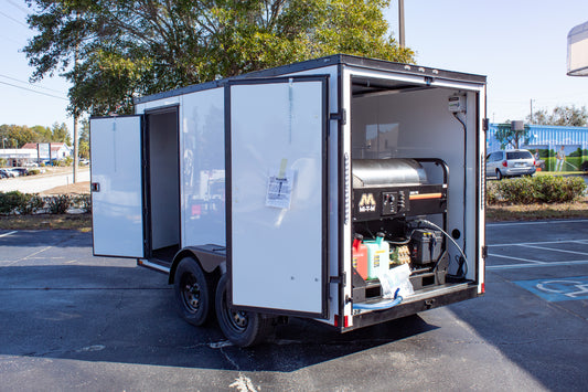 Enclosed 6x12 Pressure & Soft Washing Trailer with Heat - Cigarcity Softwash