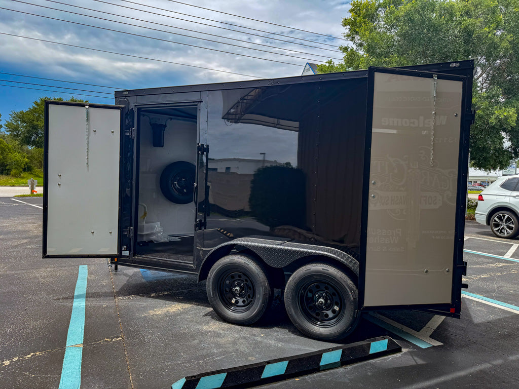 Enclosed 6x12 Pressure & Soft Washing Trailer with Heat