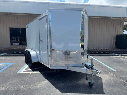 Alcom 7x16 Aluminum Tandem Axle Enclosed Trailer - 10k