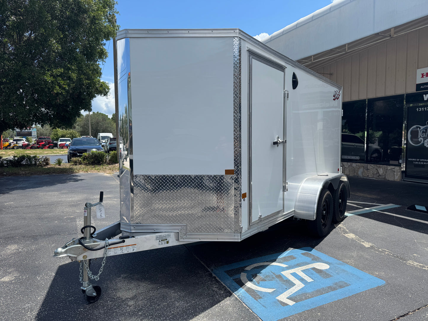 Alcom 7x16 Aluminum Tandem Axle Enclosed Trailer - 10k