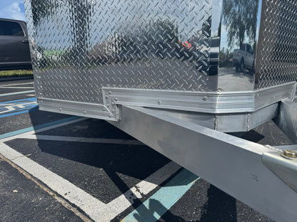 Alcom 7x16 Aluminum Tandem Axle Enclosed Trailer - 10k