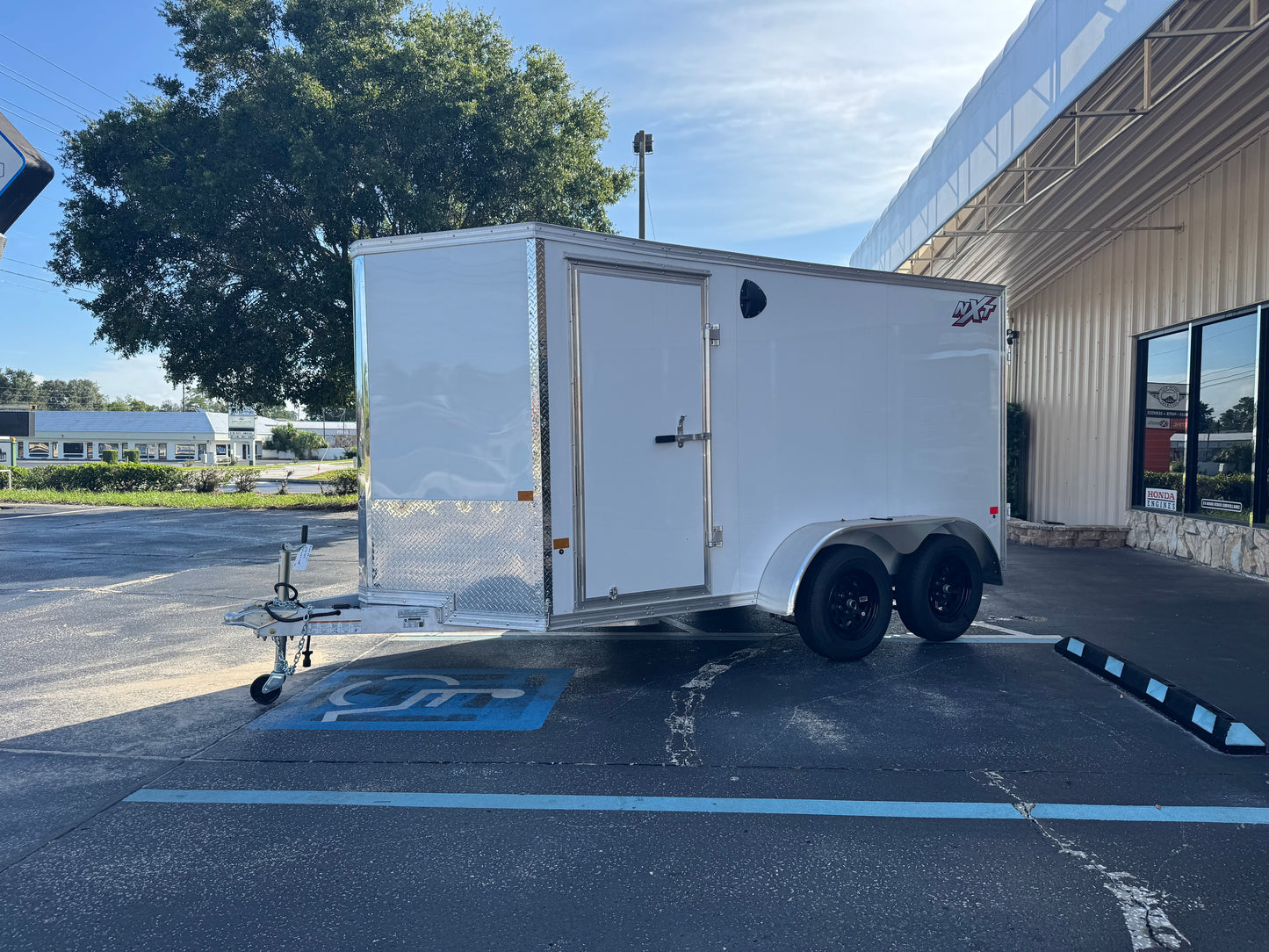 Alcom 7x16 Aluminum Tandem Axle Enclosed Trailer - 10k