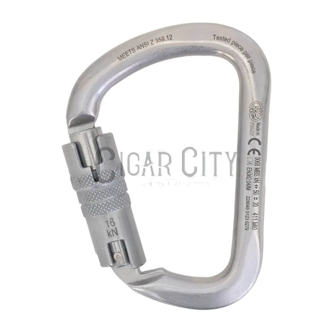KONG XL Carbon Steel Carabiner - Twist Lock ANSI WindowCleaner.com