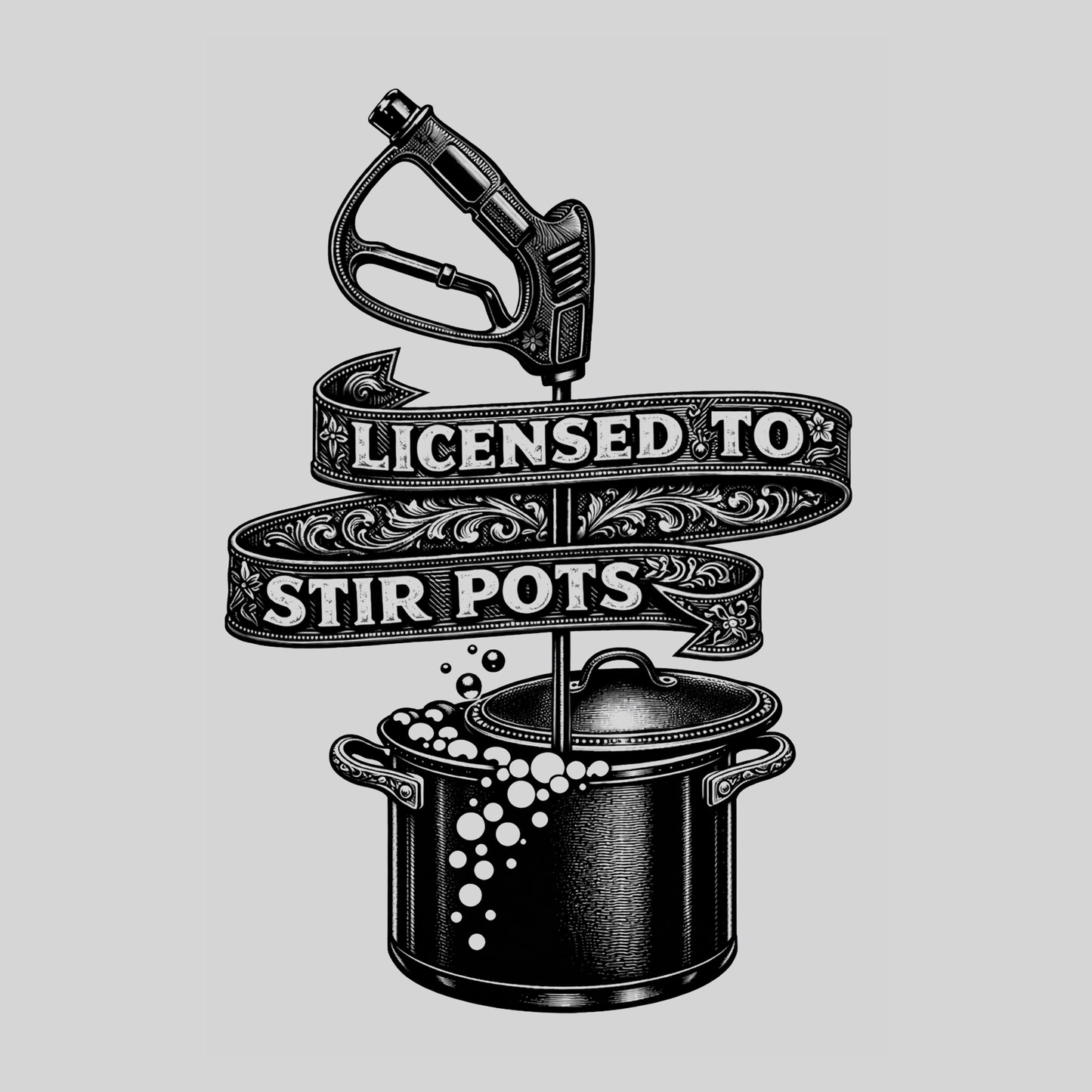 Cigar City Softwash Supply T-Shirt – Licensed to Stir Pots