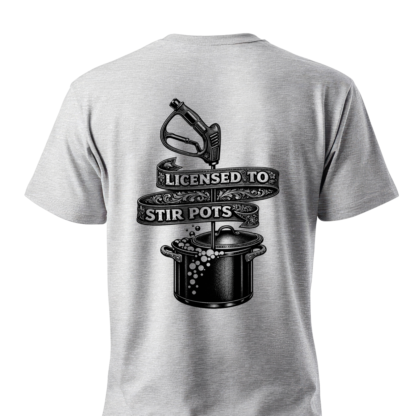 Cigar City Softwash Supply T-Shirt – Licensed to Stir Pots