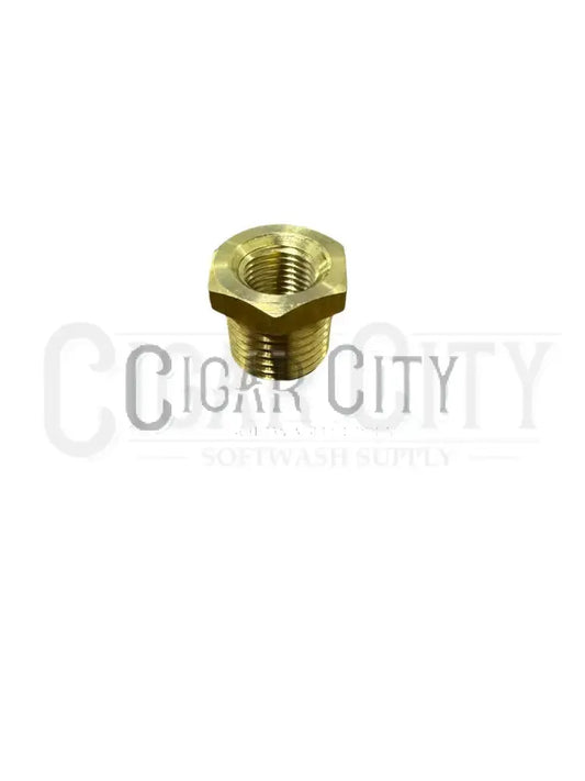 MTM Hydro 1/4"x1/8" Reducer Brass Bushing Hardware Cigarcity Softwash.