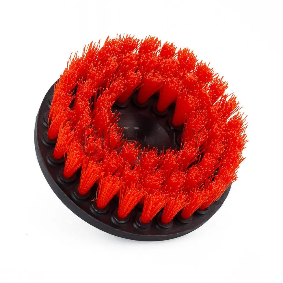 Maxshine 4" Red M8 Medium-Duty Upholstery Carpet Brush with Drill Attachment Maxshine