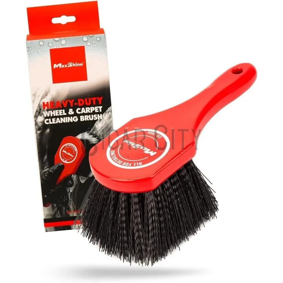 Maxshine Heavy-Duty Wheel & Carpet Cleaning Brush | Aggressive Scrub Brush for Detailing Maxshine