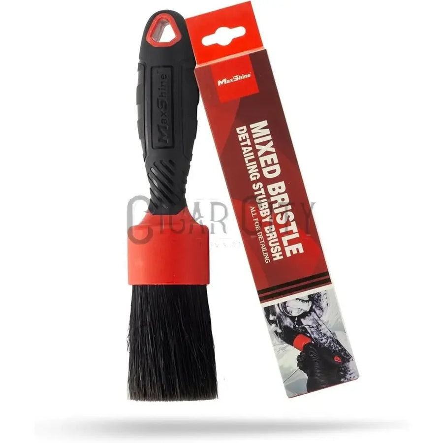 Maxshine Mixed Bristle Detailing Stubby Brush – Red Maxshine