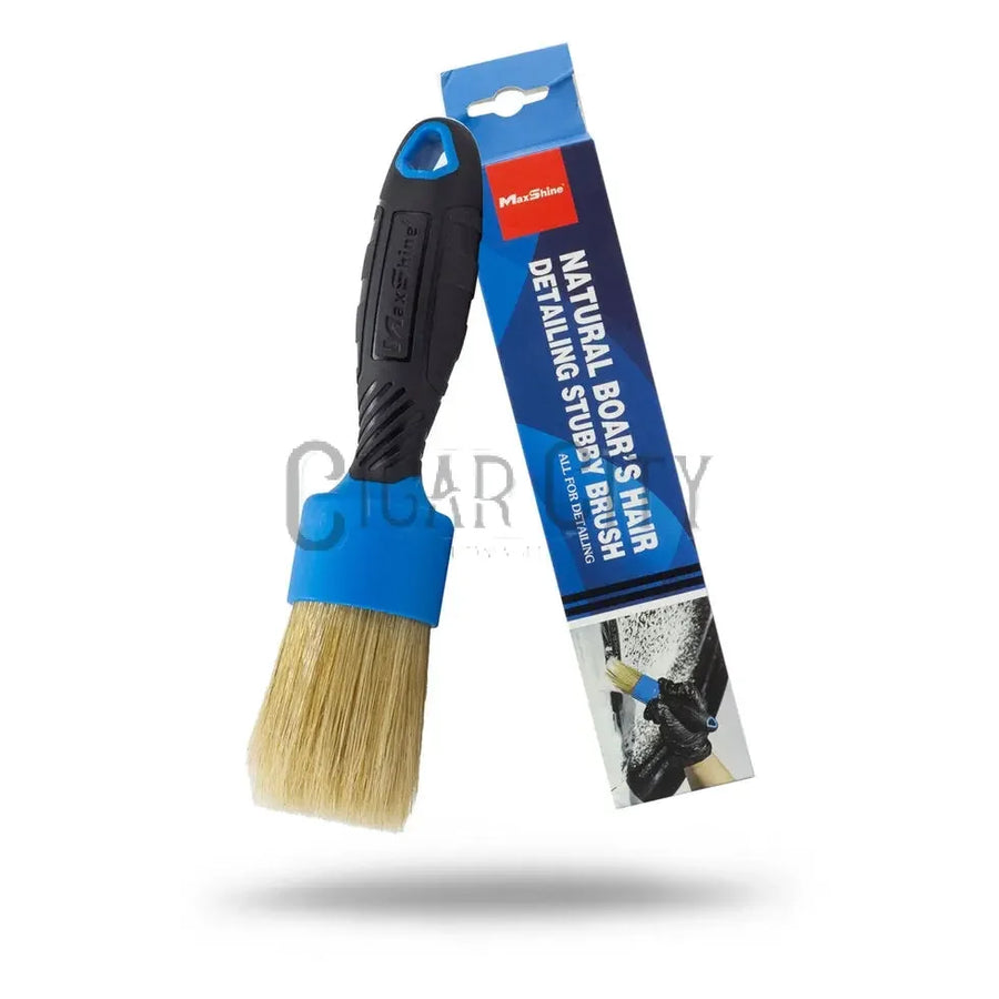 Maxshine Natural Boar's Hair Detailing Stubby Brush – Blue Maxshine