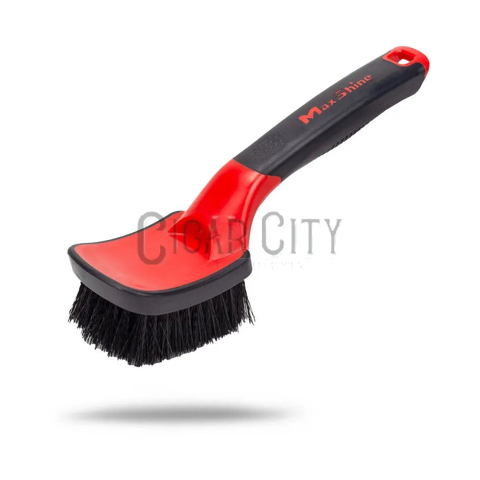 Maxshine Soft Grip Heavy Duty Brush with Short Handle | Rugged Wheel, Tire & Carpet Scrub Brush Maxshine
