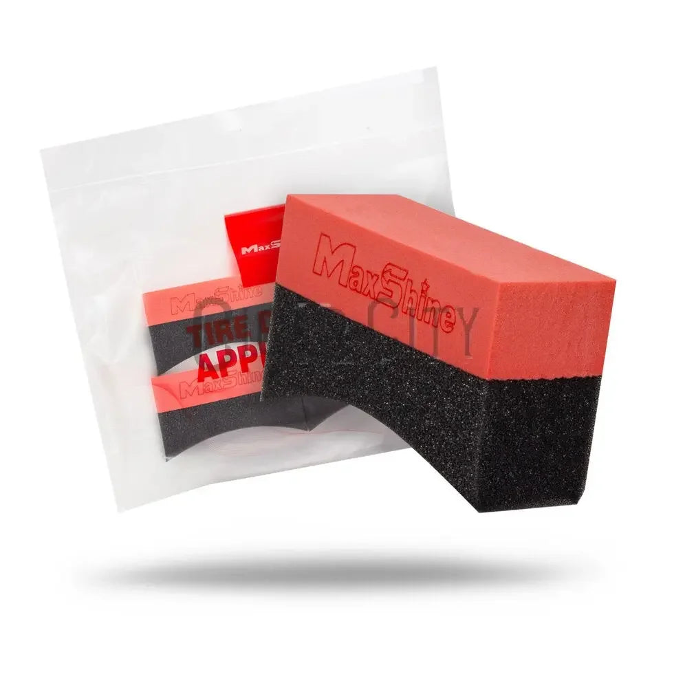 Maxshine Tire Dressing Applicator – Curved Foam Pad for Clean Wheels [Pack of 4] max