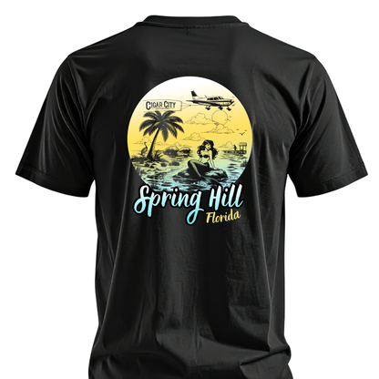 Cigar City Softwash Supply T-Shirt – Spring Hill Mermaids & Manatees – Black