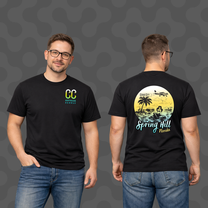 Cigar City Softwash Supply T-Shirt – Spring Hill Mermaids & Manatees – Black