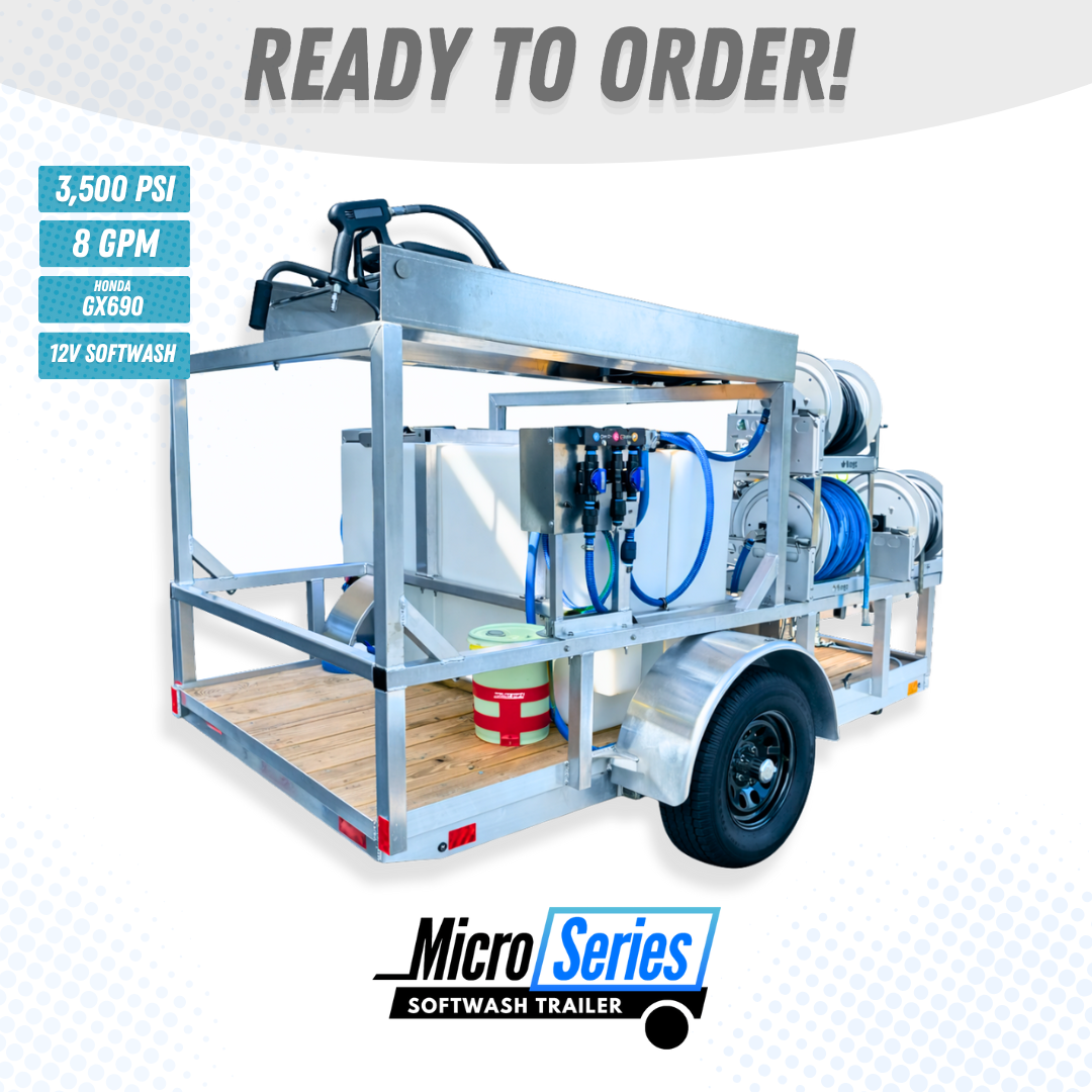 The Micro Series - 5x10 Aluminum Pressure & Softwash Trailer
