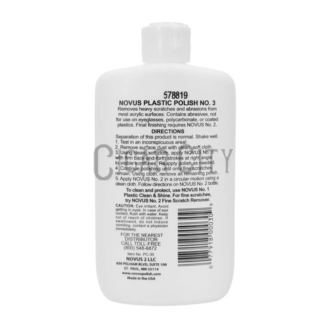 Novus Plastic Polish #3 Heavy Scratch Remover WindowCleaner.com