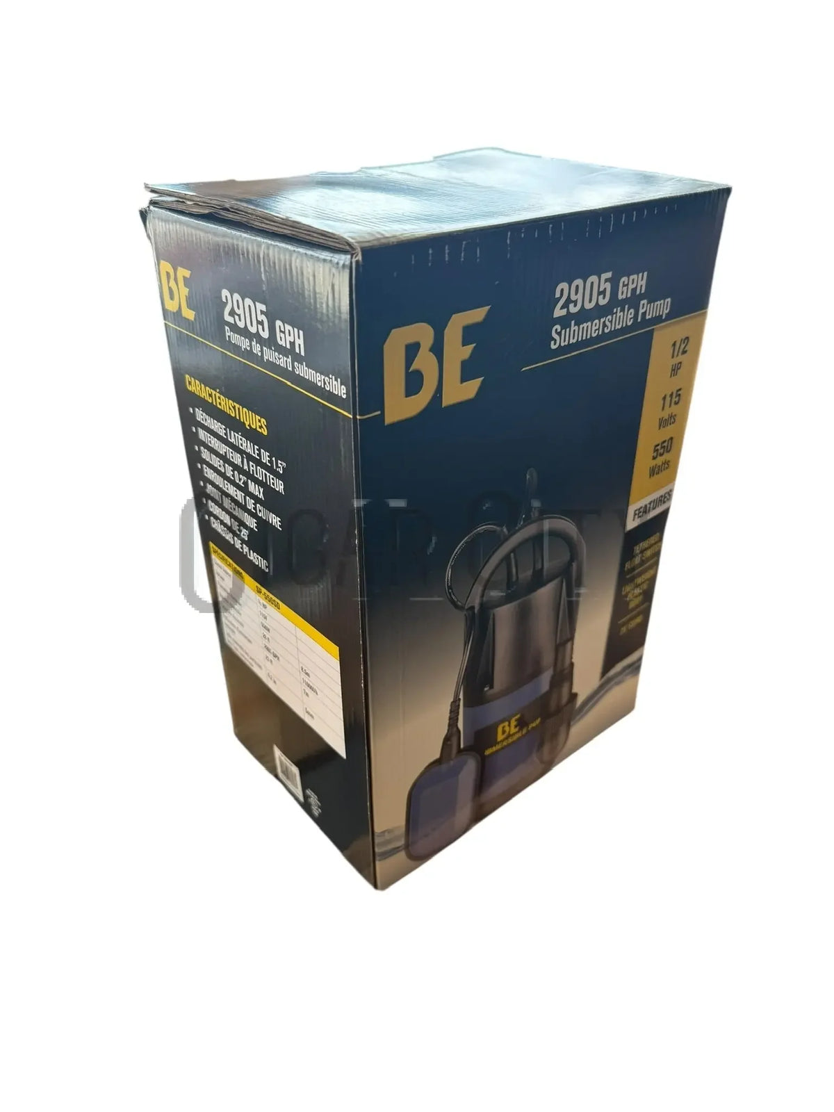 Open Box - BE Power SP-650SD 1/3" HP Submersible Water Pump BE