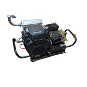 Honda-powered softwash equipment with Mi-T-M pressure washer components for professional cleaning