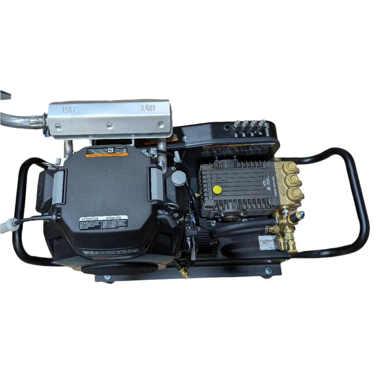 Professional softwash pressure washer with Honda engine and brass fittings for cleaning solutions