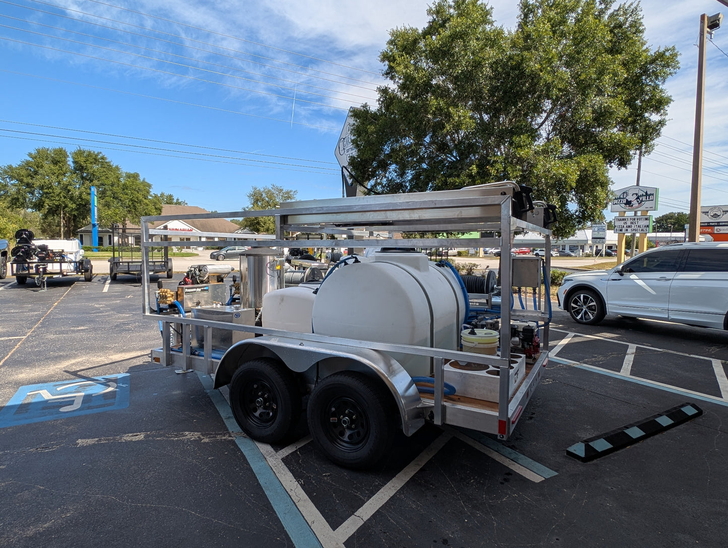 The Aluminum Dominator Series - Dual 8GPM Hot Water Pressure Washing and Gas Softwash Trailer