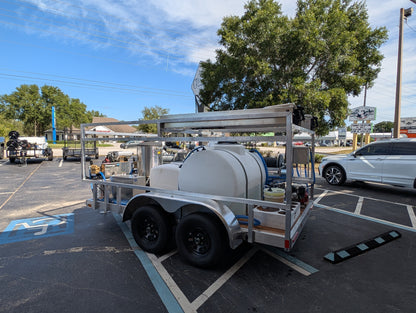 The Aluminum Dominator Series - Dual 8GPM Hot Water Pressure Washing and Gas Softwash Trailer