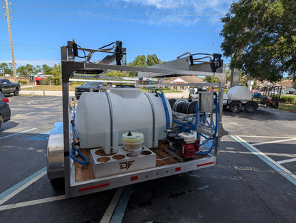 The Aluminum Dominator Series - Dual 8GPM Hot Water Pressure Washing and Gas Softwash Trailer