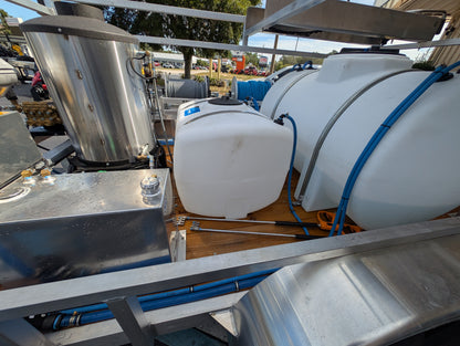 The Aluminum Dominator Series - Dual 8GPM Hot Water Pressure Washing and Gas Softwash Trailer