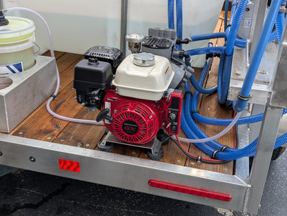 The Aluminum Dominator Series - Dual 8GPM Hot Water Pressure Washing and Gas Softwash Trailer