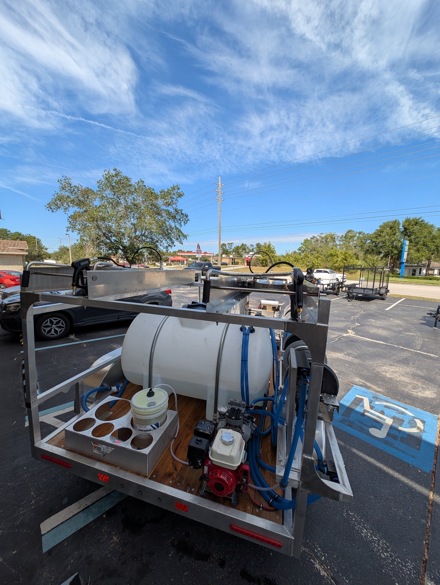The Aluminum Dominator Series - Dual 8GPM Hot Water Pressure Washing and Gas Softwash Trailer