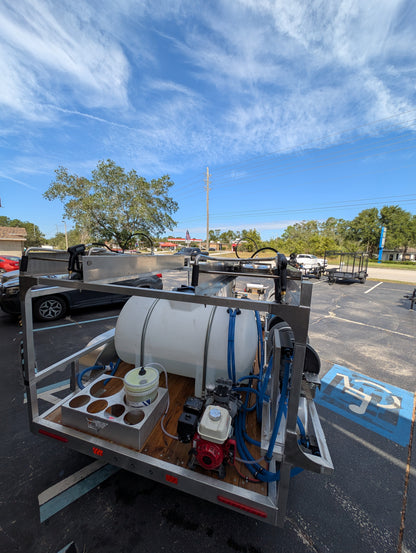 The Aluminum Dominator Series - Dual 8GPM Hot Water Pressure Washing and Gas Softwash Trailer